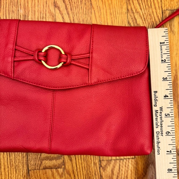Toni Genuine Leather Elegant Red Shoulder Crossbody Women’s Purse - Picture 10 of 11